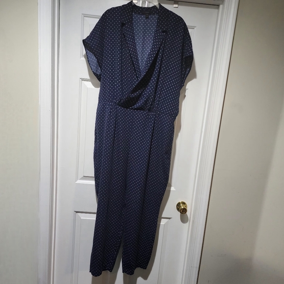 J. Crew Pants - J. Crew Navy Polka Dot Jumpsuit With Pockets
